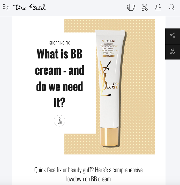 THE POOL: WHAT IS A BB CREAM?